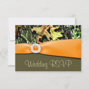 Hunting Camo RSVP Wedding Cards
