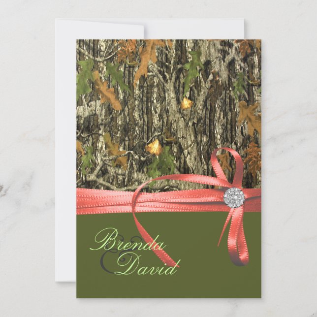 Hunting Camo Wedding Invitation (Front)