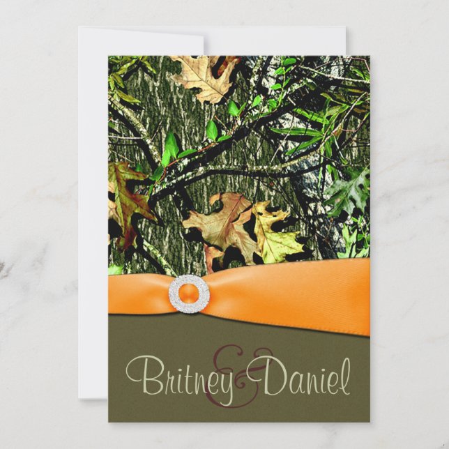 Hunting Camo Wedding Invitations (Front)