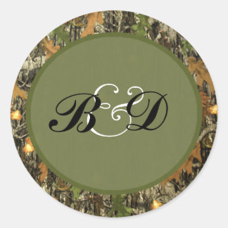 Hunting Camo Wedding Stickers