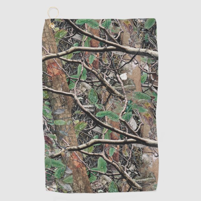 Hunting Camouflage Pattern 4 Golf Towel (Front)
