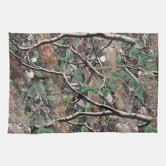 Hunting Camouflage Pattern 4 Kitchen Towel (Horizontal)