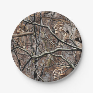 Hunting Camouflage Pattern 8 Paper Plate