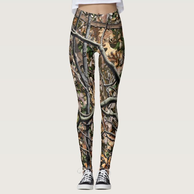 Hunting Camouflage Pattern 9 Leggings (Front)