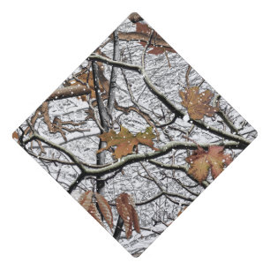 Hunting Camouflage Snow Pattern 2 Graduation Cap Topper