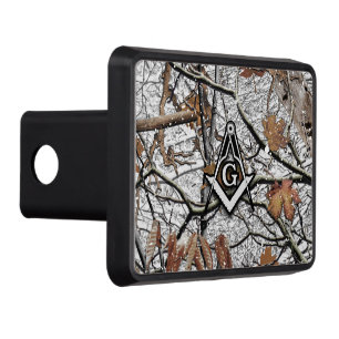 Hunting Camouflage Square Compass 3 Trailer Hitch Cover