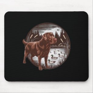 Hunting Chocolate Labrador Mouse Pad