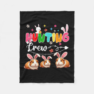 Hunting Crew Three Easter Bunny Guinea Pigs Huntin Fleece Blanket