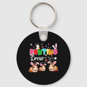 Hunting Crew Three Easter Bunny Guinea Pigs Huntin Keychain