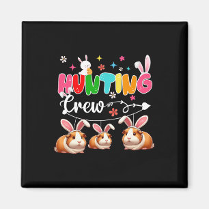 Hunting Crew Three Easter Bunny Guinea Pigs Huntin Magnet