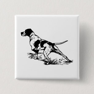 Hunting Dog 2 Inch Square Button