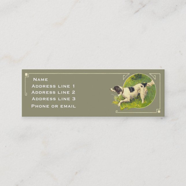 Hunting Dog Business Card (Front)