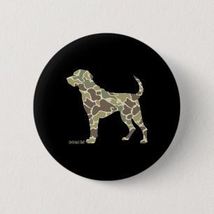 Hunting Dog Camouflage Camo Dog Labrador Hunting C 2 Inch Round Button
