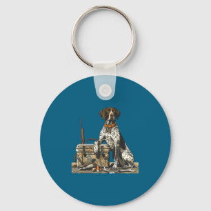Hunting Dog Inter Bird Dog Duck Hunter Camo Retrie Keychain
