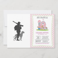 Hunting dog with hunter - Choose background colour