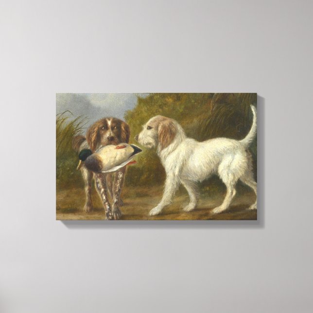 Hunting Dogs (by Carlo Ademollo) Canvas Print (Front)