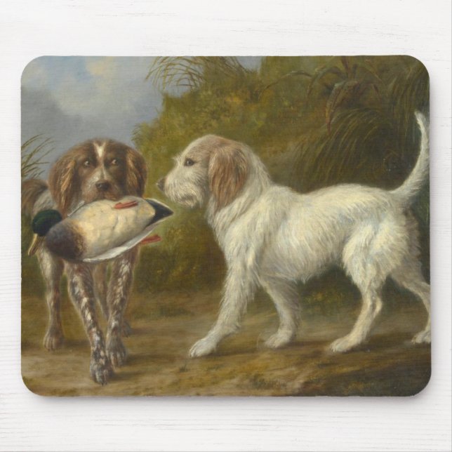 Hunting Dogs (by Carlo Ademollo) Mouse Pad (Front)