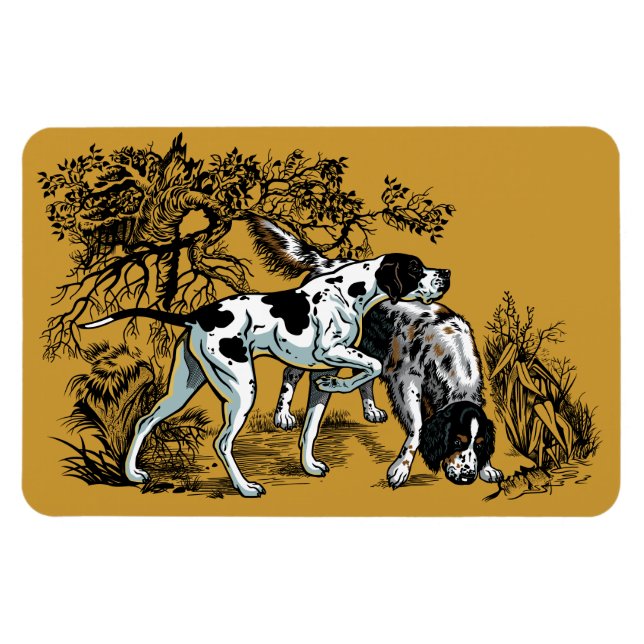 hunting dogs magnet (Horizontal)