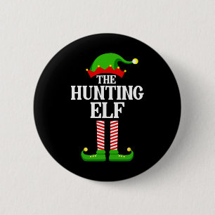 Hunting Elf Family Matching Group Funny Christmas  2 Inch Round Button