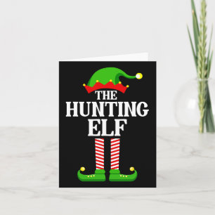 Hunting Elf Family Matching Group Funny Christmas  Card