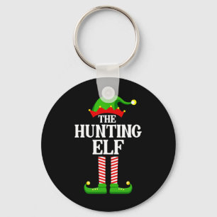 Hunting Elf Family Matching Group Funny Christmas Keychain