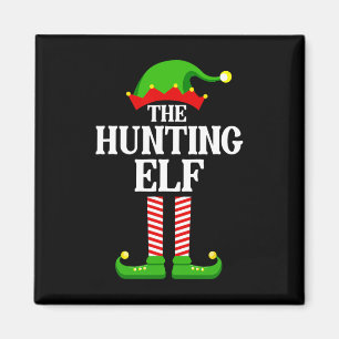 Hunting Elf Family Matching Group Funny Christmas Magnet