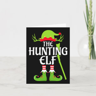 Hunting Elf Matching Family Group Christmas Party  Card