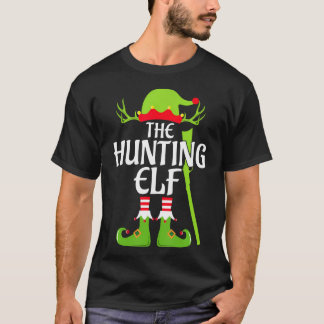 Hunting Elf Matching Family Group Christmas Party T-Shirt