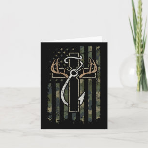Hunting Fishing Faith - Christian Hunter Fisherman Card