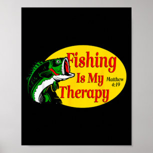 Hunting Fishing Matthew 4-19 Bible Christian Fishi Poster
