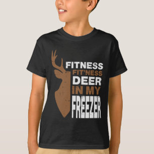 Hunting Fitness Deer In Freezer Hunter Men Boys Ki T-Shirt