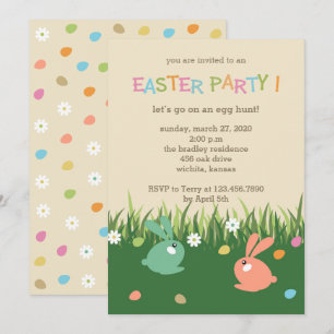 Hunting for Easter Eggs Party Invitations