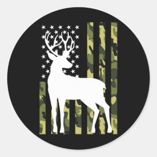 Hunting Gift For Men Women Forest Hunt Wildlife St Classic Round Sticker