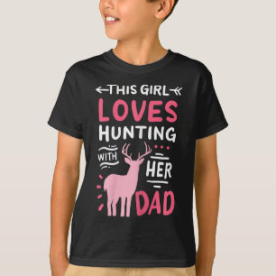 Hunting Girl With Her Dad Father's Day  T-Shirt