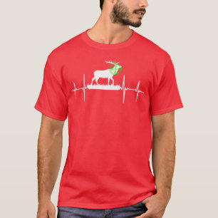 Hunting Heartbeat Hunter Sniper Deer T-Shirt