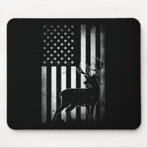 Hunting Hunters Deer Usa Us American Flag Camo Cam Mouse Pad