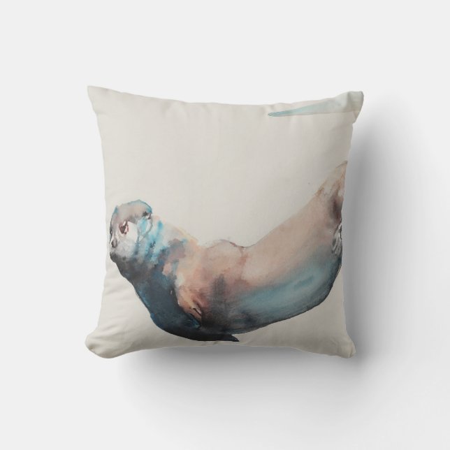 Hunting in the Deep Throw Pillow (Front)