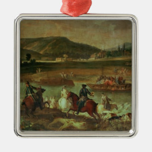 Hunting in the Forest at Compiegne Metal Ornament