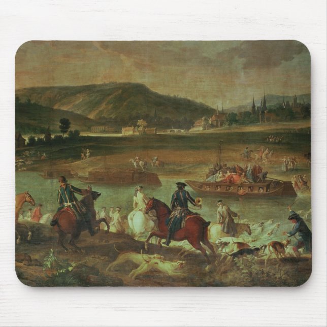 Hunting in the Forest at Compiegne Mouse Pad (Front)