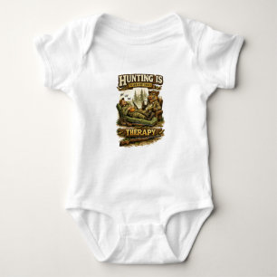 Hunting Is Cheaper Than Therapy Baby Bodysuit