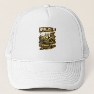Hunting Is Cheaper Than Therapy Trucker Hat