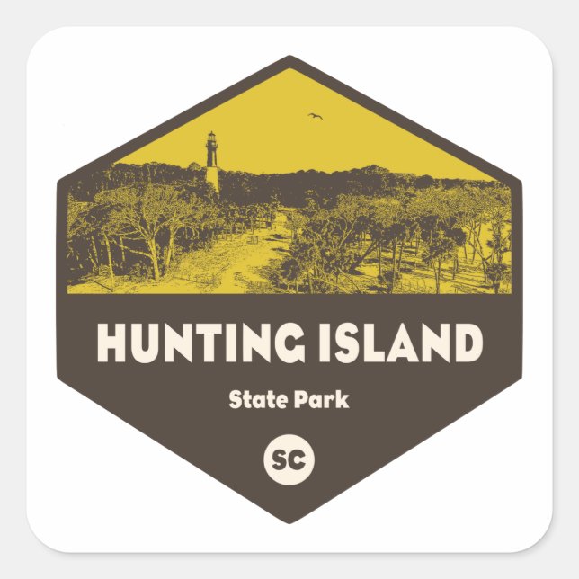 Hunting Island State Park South Carolina Square Sticker (Front)