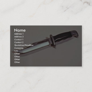 Hunting knife business card