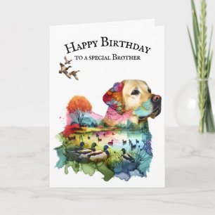 Hunting Labrador Retriever For Brother Card