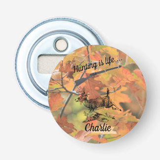 Hunting Life Rifle Running Whitetail Buck Deer Bottle Opener