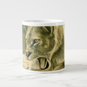 Hunting Lioness Large Coffee Mug