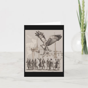 Hunting Medieval Falconry Art Card