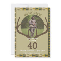 Hunting Men's Camo Deer Antlers Birthday