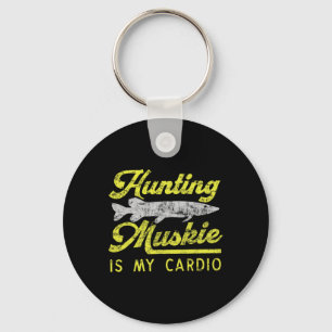 Hunting Muskie Is My Cardio Funny Musky River Fish Keychain