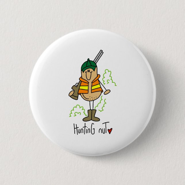 Hunting Nut 2 Inch Round Button (Front)